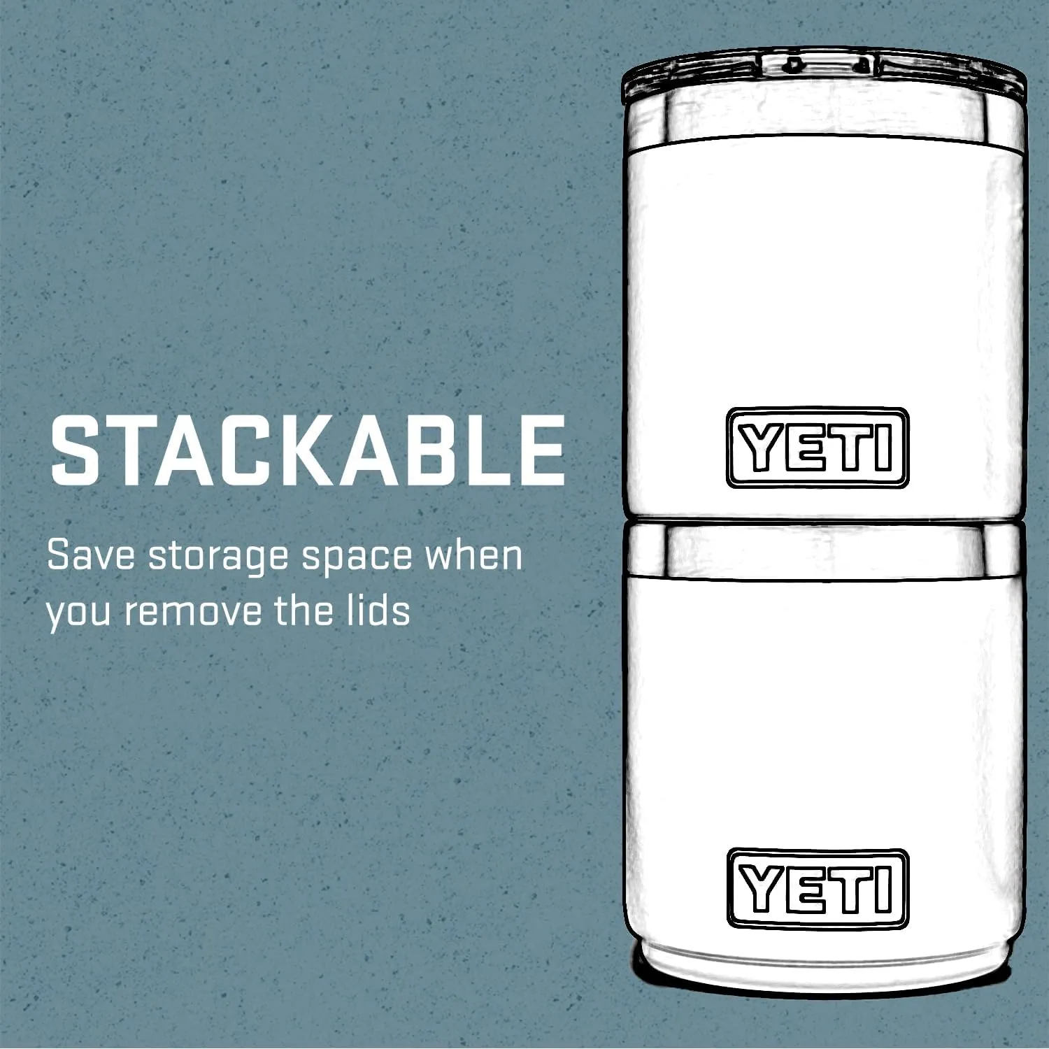 YETI Rambler 10 oz Stackable Lowball 2.0, Vacuum Insulated, Stainless Steel with MagSlider Lid, Seafoam