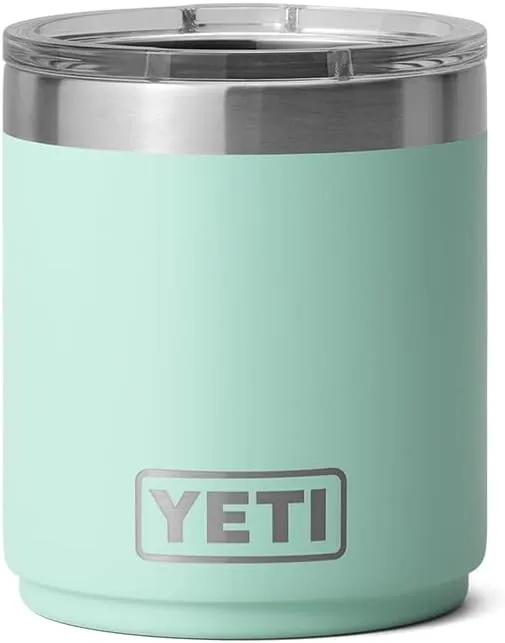 YETI Rambler 10 oz Stackable Lowball 2.0, Vacuum Insulated, Stainless Steel with MagSlider Lid, Seafoam