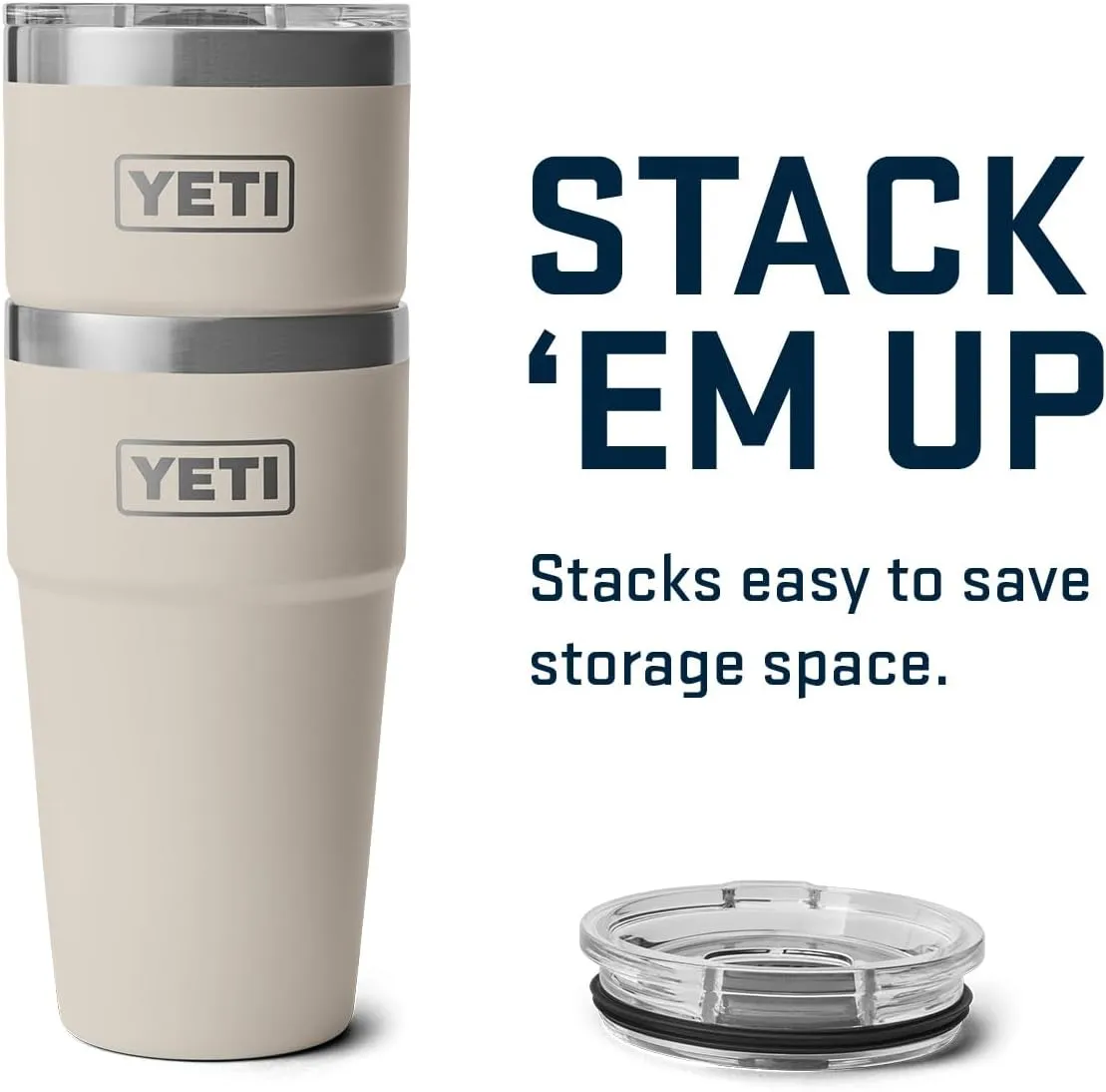YETI Rambler 20 oz Stackable Tumbler, Stainless Steel, Vacuum Insulated with MagSlider Lid