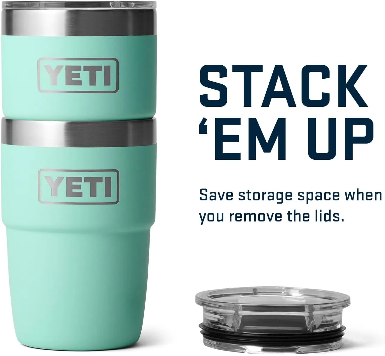 YETI Rambler 8 oz Stackable Cup, Stainless Steel, Vacuum Insulated Espresso Cup with MagSlider Lid