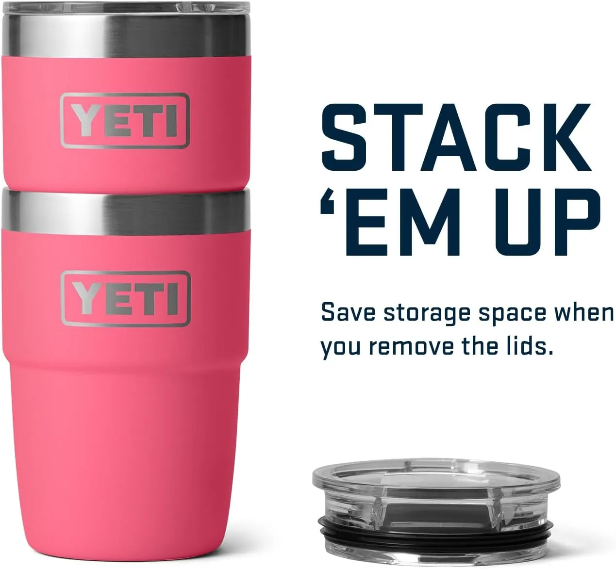 YETI Rambler 8 oz Stackable Cup, Stainless Steel, Vacuum Insulated Espresso Cup with MagSlider Lid