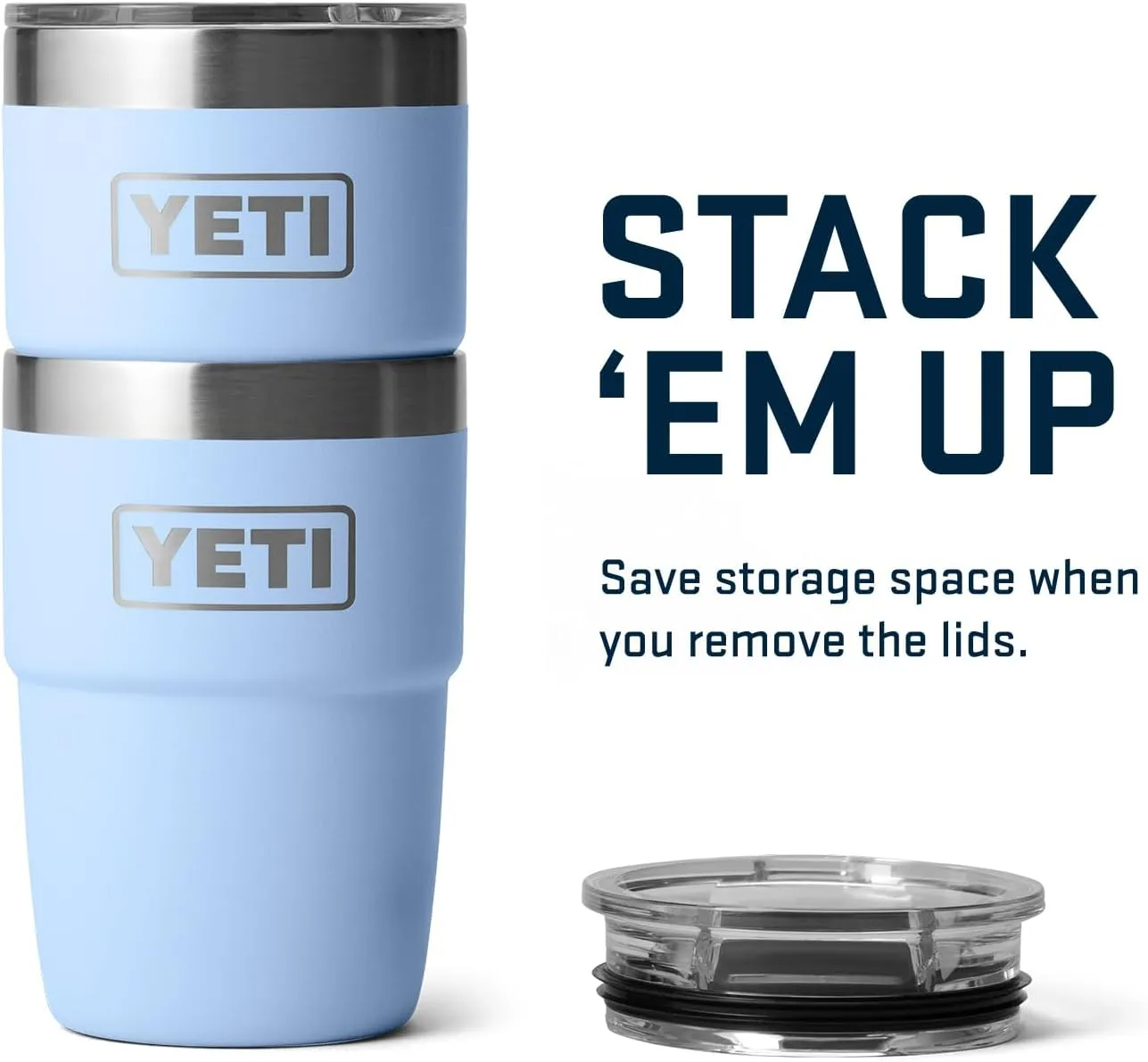 YETI Rambler 8 oz Stackable Cup, Stainless Steel, Vacuum Insulated Espresso Cup with MagSlider Lid