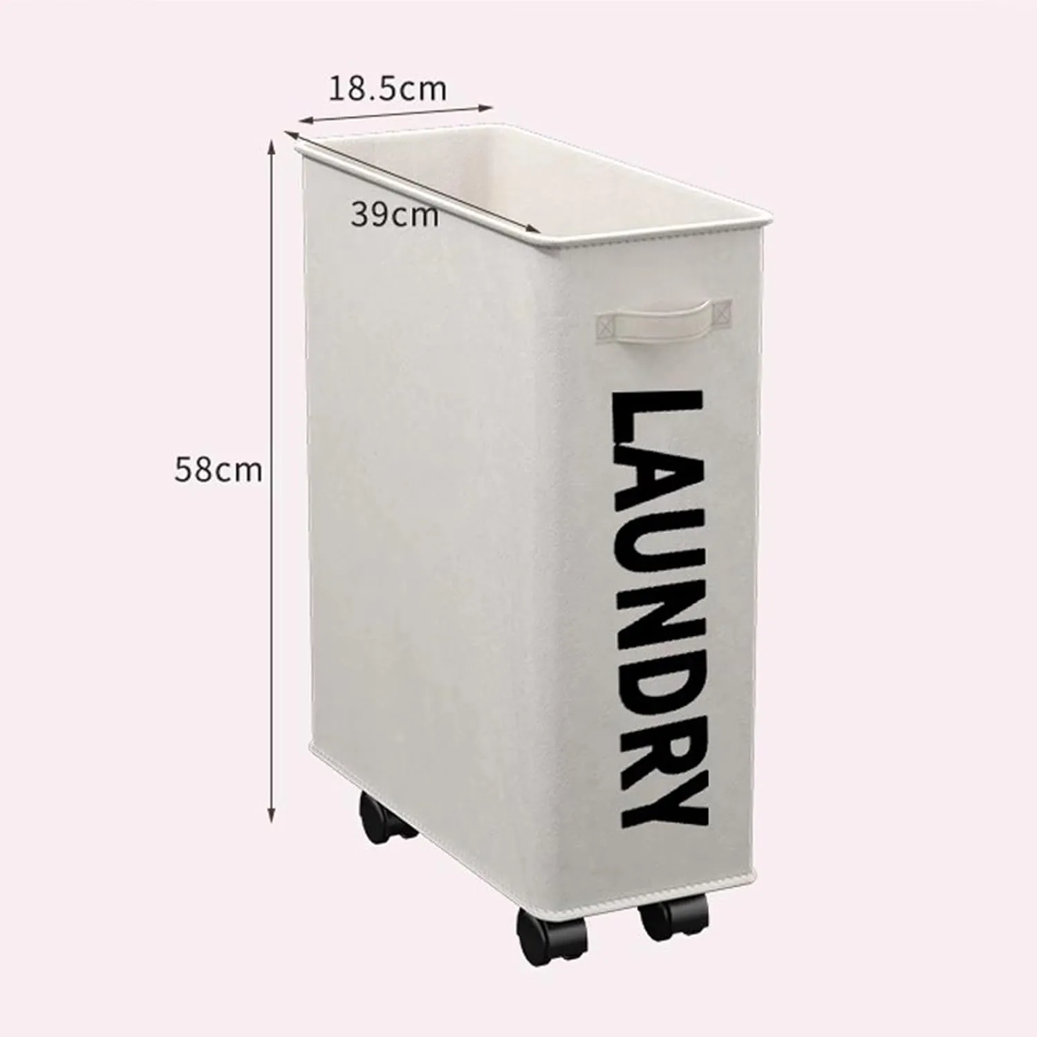 Yoga Mat Storage Basket Portable Storage Bag Laundry Basket On Wheels, Collapsible Rolling Laundry Hamper, Foldable Narrow Corner Clothes Storage Bins
