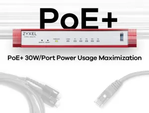 Zyxel USGFLEX50HP ZyWALL High Speed Cyber Security Firewall | 1-Year UTM Security Pack | PoE  | Up to 25 Users | Nebula Cloud